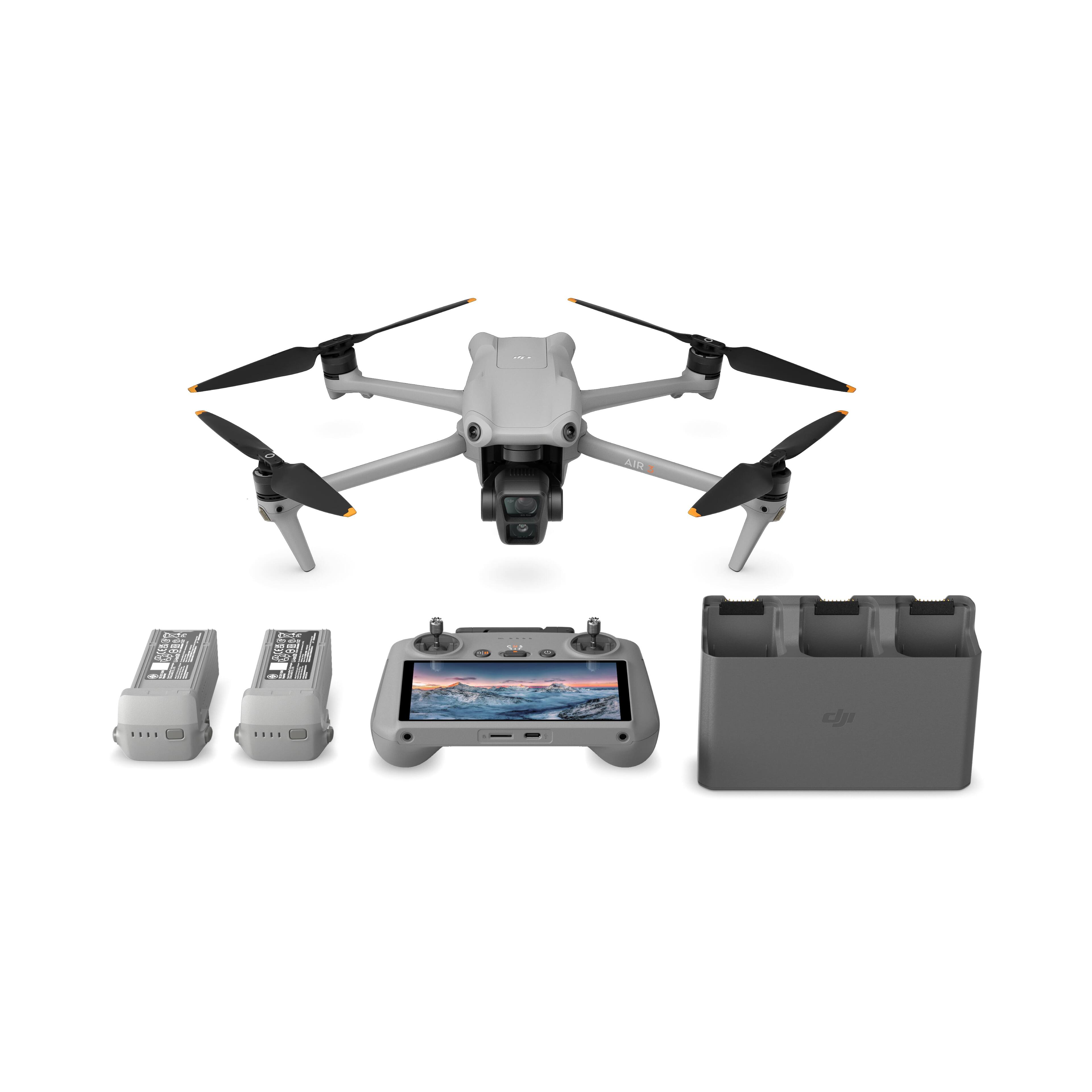 Alt View 11. DJI - Air 3 Fly More Combo Drone and RC 2 Remote Control with Built-in Screen - Gray.