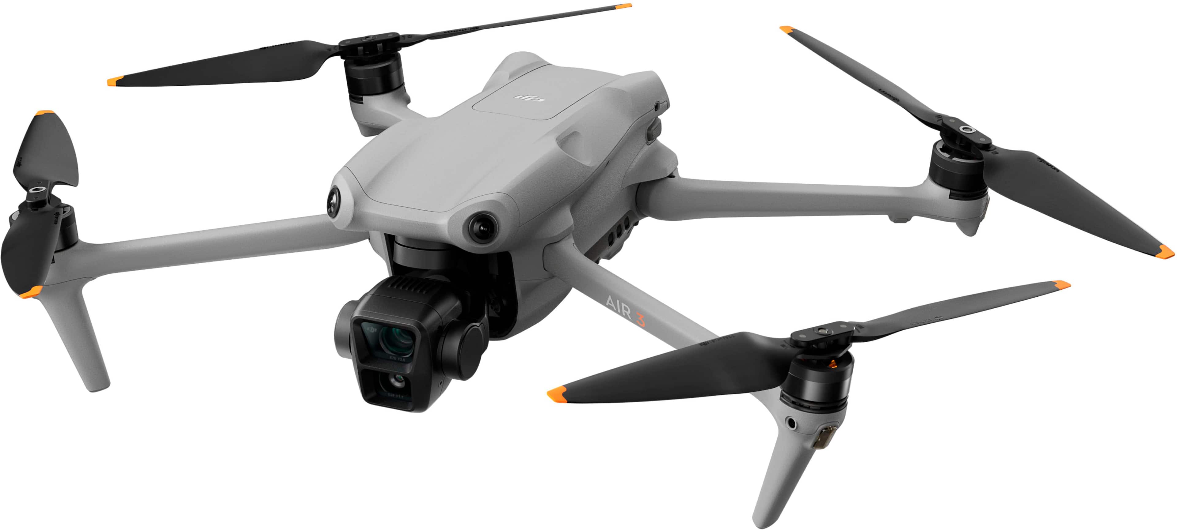 Alt View 13. DJI - Air 3 Fly More Combo Drone and RC 2 Remote Control with Built-in Screen - Gray.