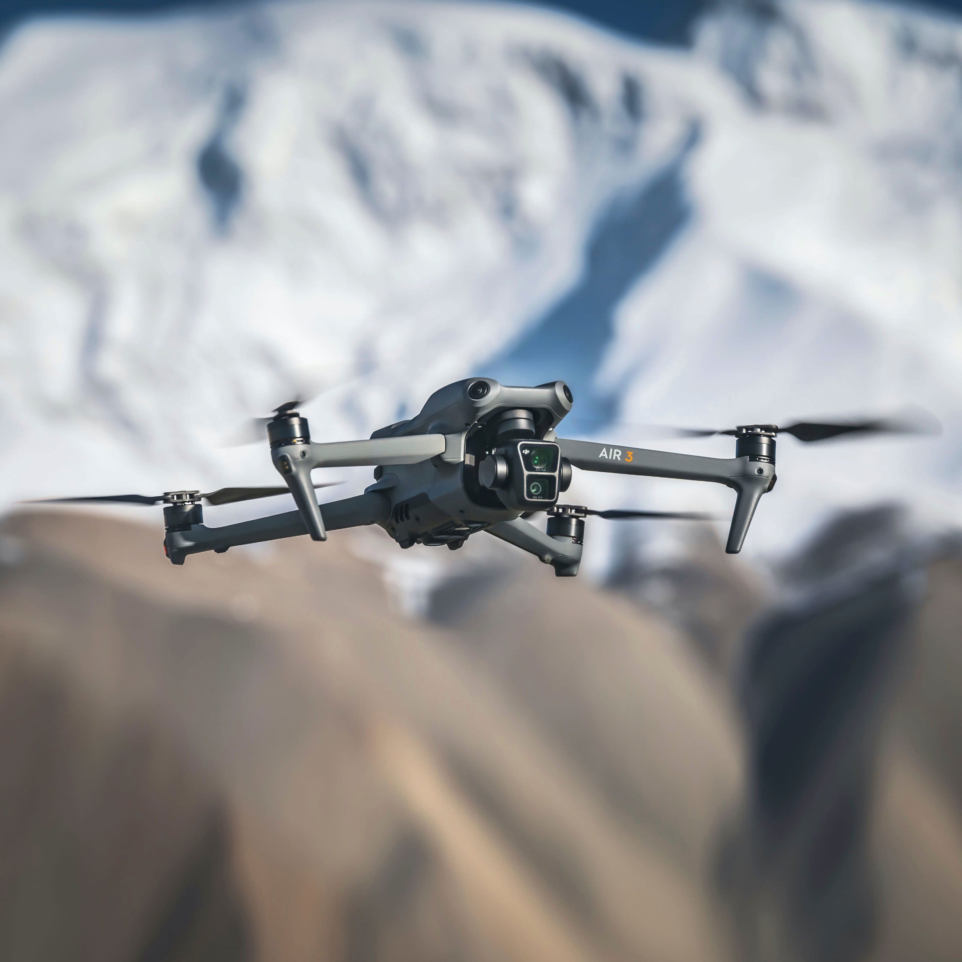 Alt View 16. DJI - Air 3 Fly More Combo Drone and RC 2 Remote Control with Built-in Screen - Gray.