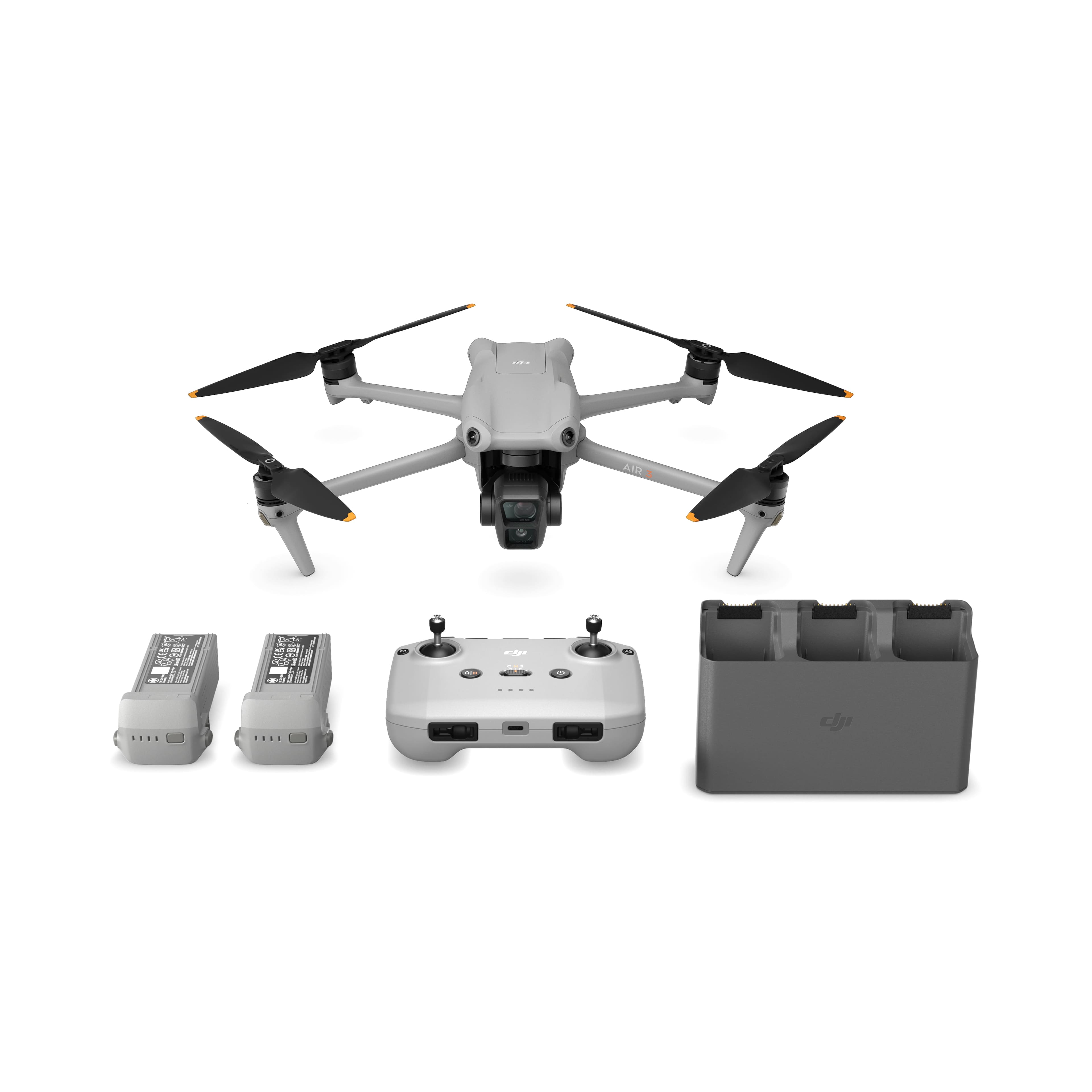 Alt View 11. DJI - Air 3 Fly More Combo Drone with RC-N2 Remote Control - Gray.