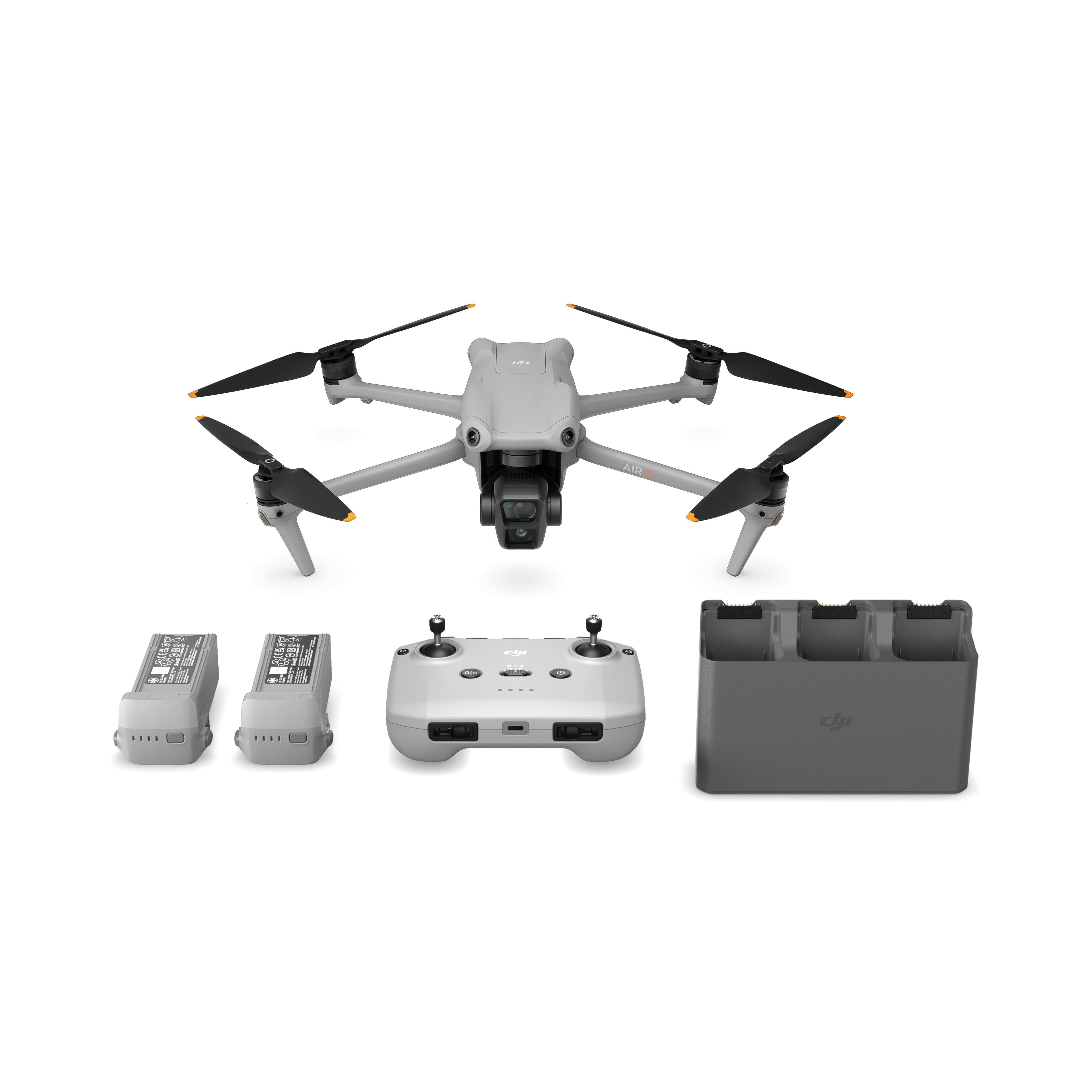 Alt View 11. DJI - Air 3 Fly More Combo Drone with RC-N2 Remote Control - Gray.