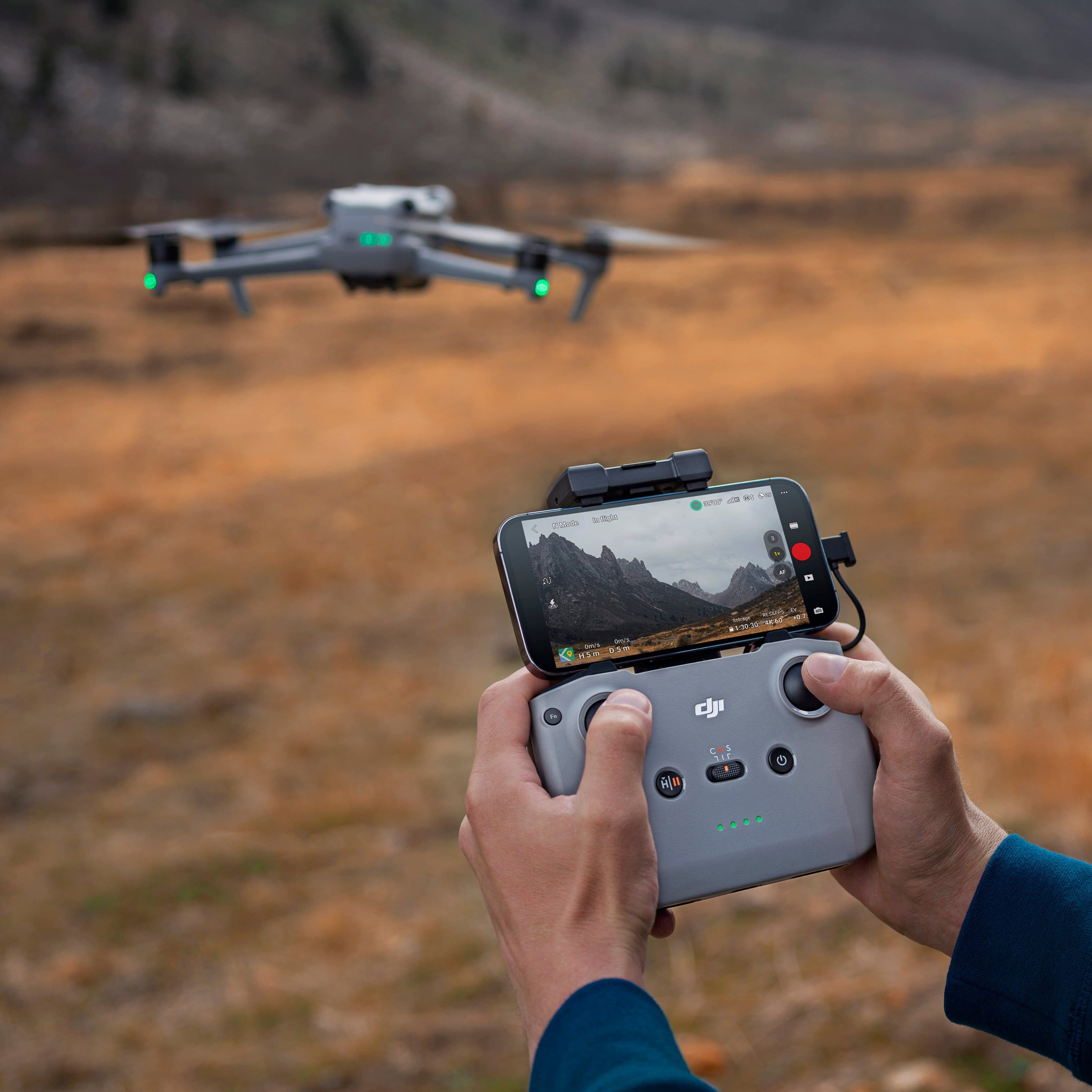 Alt View 18. DJI - Air 3 Fly More Combo Drone with RC-N2 Remote Control - Gray.