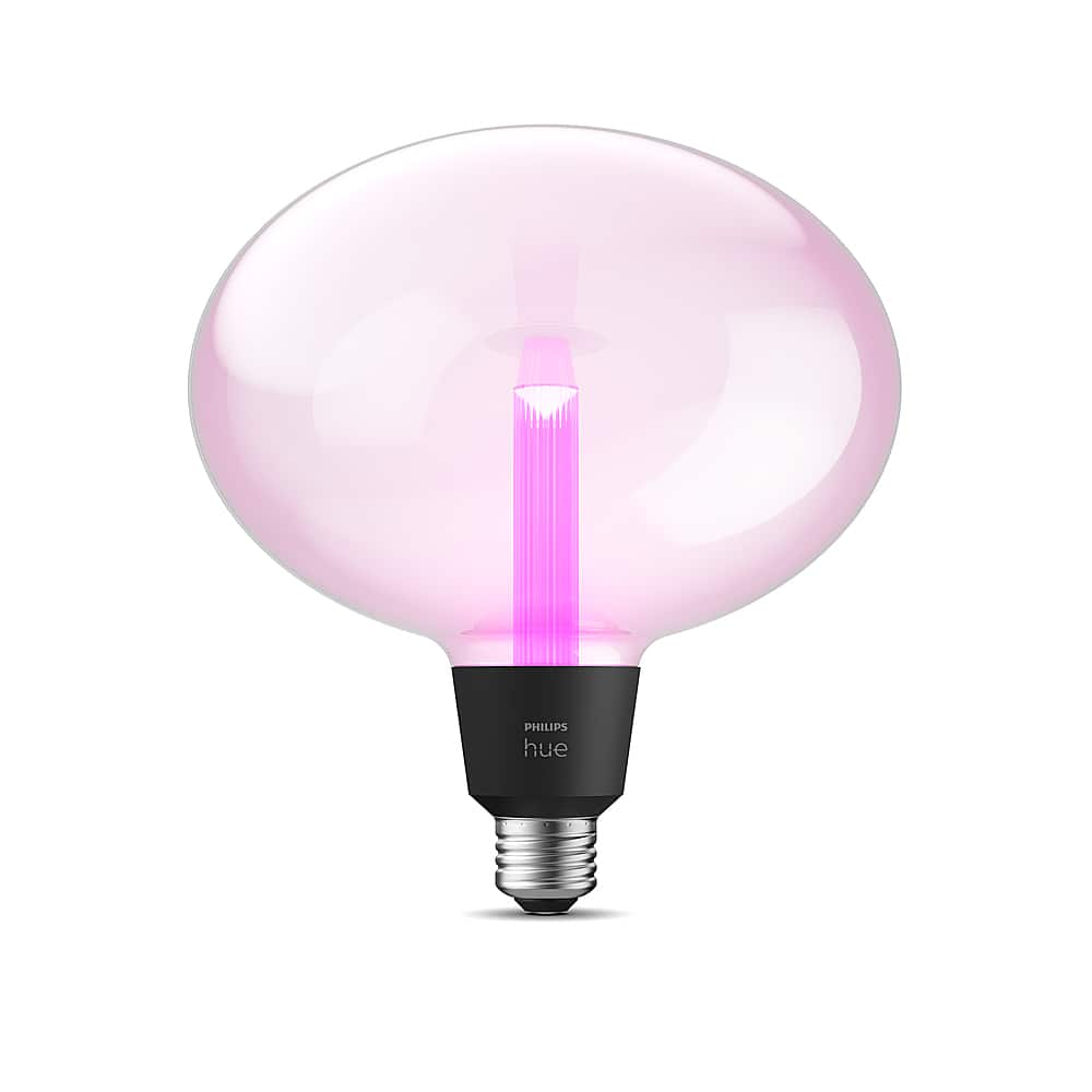 The text on the image reads "PHILIPS hue," which is a brand name for a smart lighting system.