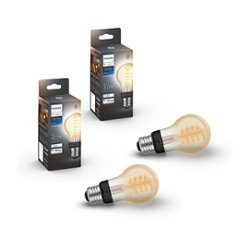 Philips - Hue White Ambiance Filament A19 (2-pack) - Front_Zoom