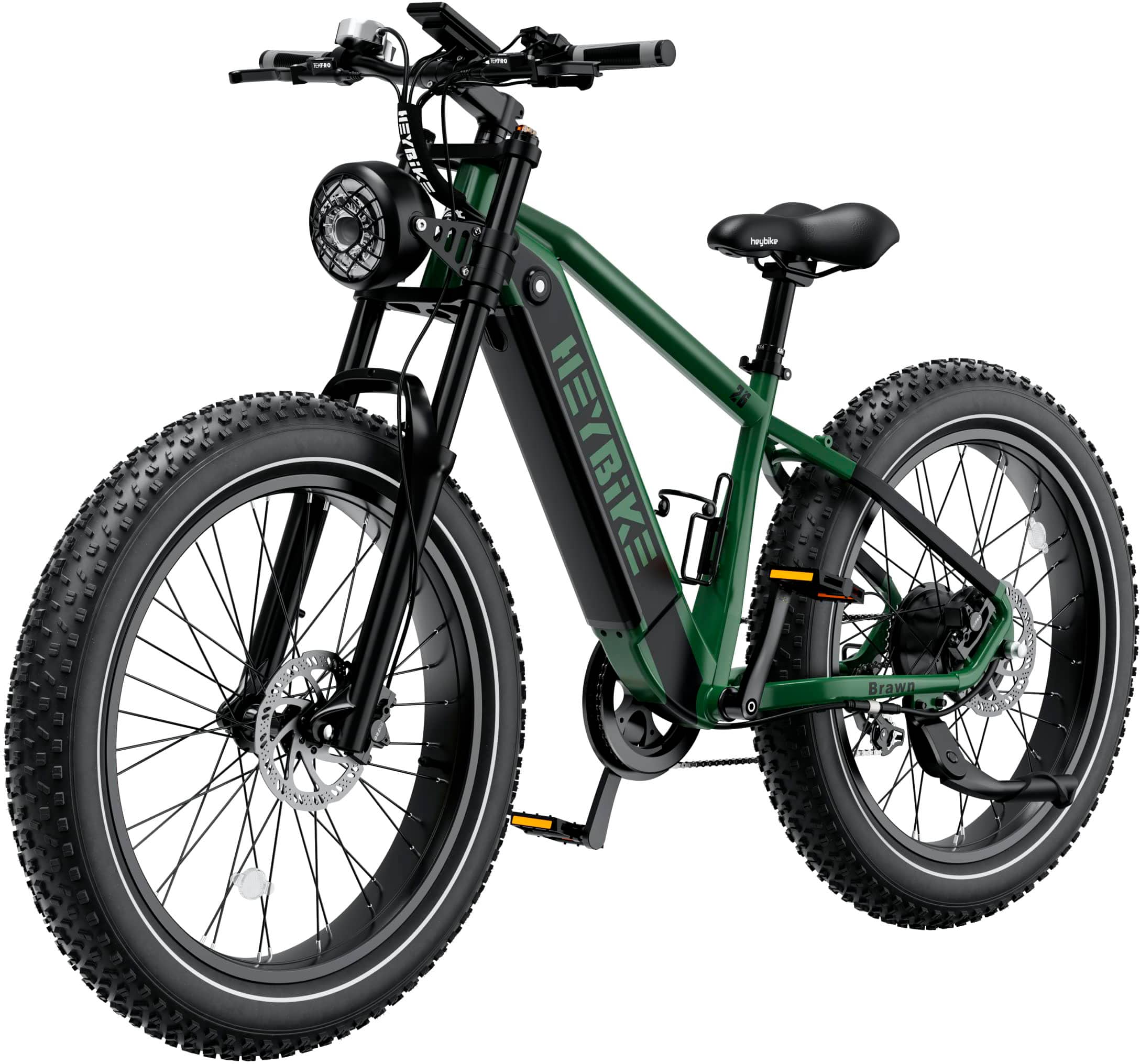 Angle. Heybike - Brawn Ebike w/ 65mi Max Operating Range & 28 mph Max Speed-for Any Terrain - Green.