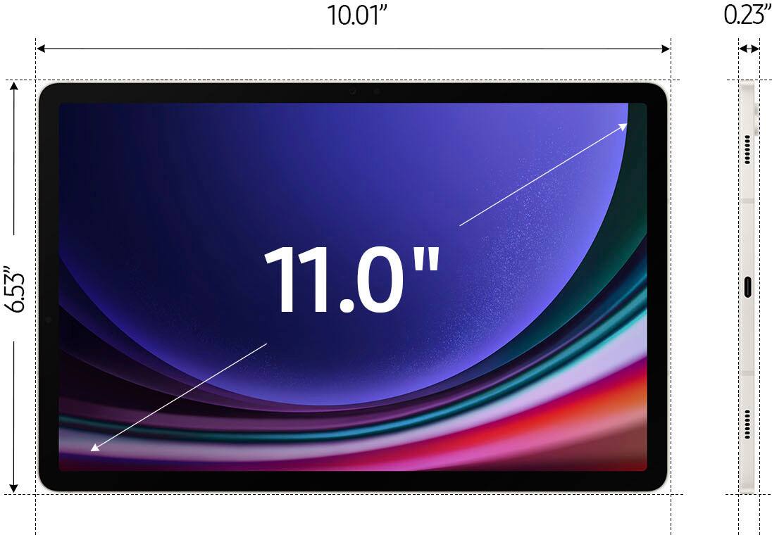 Alt View 11. Samsung - Galaxy Tab S9 - 11" 256GB - Wi-Fi - with S-Pen - Beige.