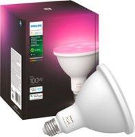 Philips - Hue PAR38 100W Smart LED Bulb - White and Color Ambiance - Front_Zoom