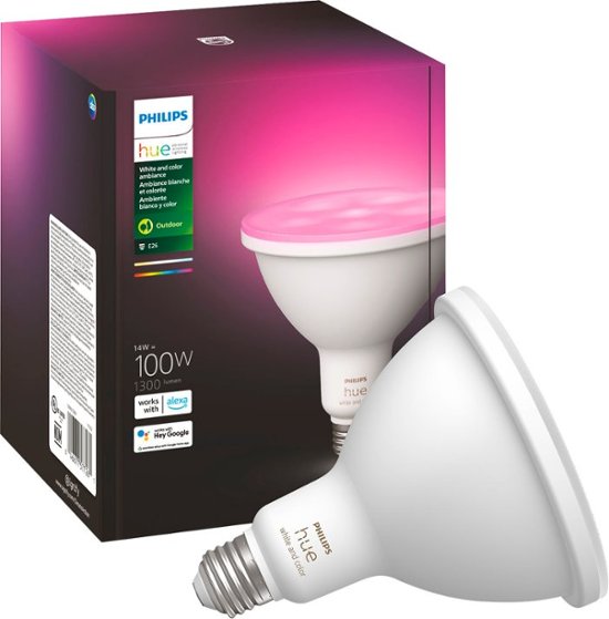 Ubetydelig kedel Cyclops Philips Hue PAR38 100W Smart LED Bulb White and Color Ambiance 577262 -  Best Buy
