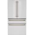 Café - 36 in. Wide 28.7 Cu. Ft. 4-Door French Door Smart Refrigerator with Dual Dispense Auto Fill Pitcher - Matte White