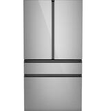 Café - 36 in. Wide 28.7 Cu. Ft. 4-Door French Door Smart Refrigerator with Dual Dispense Auto Fill Pitcher - Platinum Glass