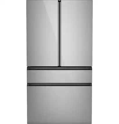 Front. Café - 28.7 Cu. Ft. 4 Door French Door Refrigerator with Dual Dispense Auto Fill Pitcher - Platinum Glass.
