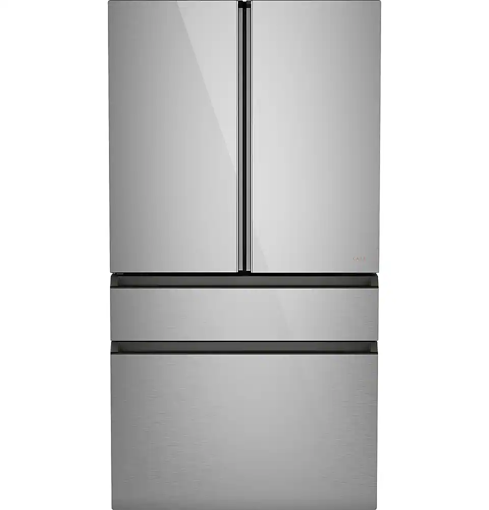 Café - 28.7 Cu. Ft. 4-Door French Door Smart Refrigerator with Dual Dispense Auto Fill Pitcher - Platinum Glass