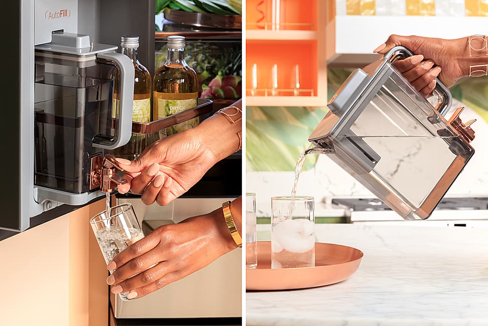 Alt View 15. Café - 28.7 Cu. Ft. 4 Door French Door Refrigerator with Dual Dispense Auto Fill Pitcher - Platinum Glass.