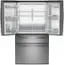Angle. GE Profile - 28.7 Cu. Ft. 4 Door French Door Refrigerator  with Dual-Dispense AutoFill Pitcher - Fingerprint Resistant Stainless Steel.