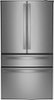 GE Profile - 28.7 Cu. Ft. 4 Door French Door Refrigerator  with Dual-Dispense AutoFill Pitcher - Stainless Steel