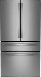 GE Profile - 28.7 Cu. Ft. 4-Door French Door Smart Refrigerator with Dual-Dispense AutoFill Pitcher - Stainless Steel - Front_Zoom