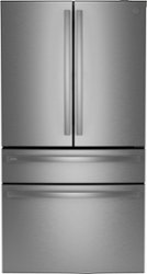 GE Profile - 28.7 Cu. Ft. 4 Door French Door Refrigerator  with Dual-Dispense AutoFill Pitcher - Stainless Steel - Front_Zoom