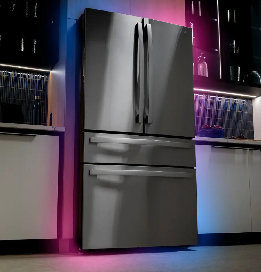 Alt View 12. GE Profile - 28.7 Cu. Ft. 4 Door French Door Refrigerator  with Dual-Dispense AutoFill Pitcher - Fingerprint Resistant Stainless Steel.