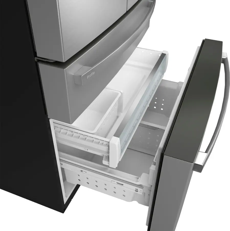 Alt View 3. GE Profile - 28.7 Cu. Ft. 4 Door French Door Refrigerator  with Dual-Dispense AutoFill Pitcher - Fingerprint Resistant Stainless Steel.