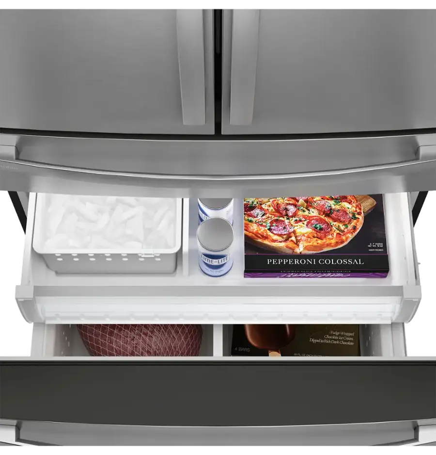 Alt View 5. GE Profile - 28.7 Cu. Ft. 4 Door French Door Refrigerator  with Dual-Dispense AutoFill Pitcher - Fingerprint Resistant Stainless Steel.