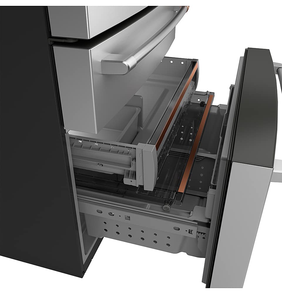 Alt View 1. Café - 28.7 Cu. Ft. 4 Door French Door Refrigerator with Dual Dispense Autofill Pitcher - Stainless Steel.