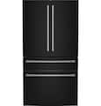 Café - 36 in. Wide 28.7 Cu. Ft. 4-Door French Door Smart Refrigerator with Dual Dispense Auto Fill Pitcher - Matte Black