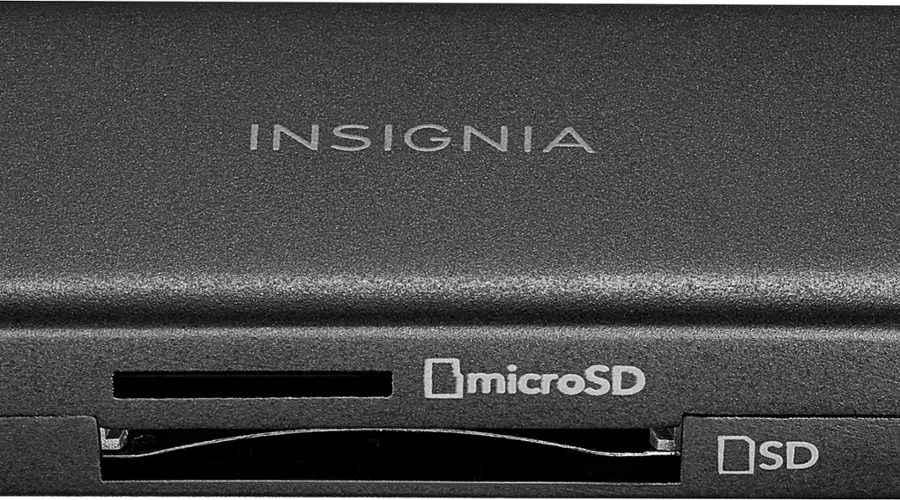 Insignia™ - USB 3.0 SD and microSD Memory Card Reader - Black
