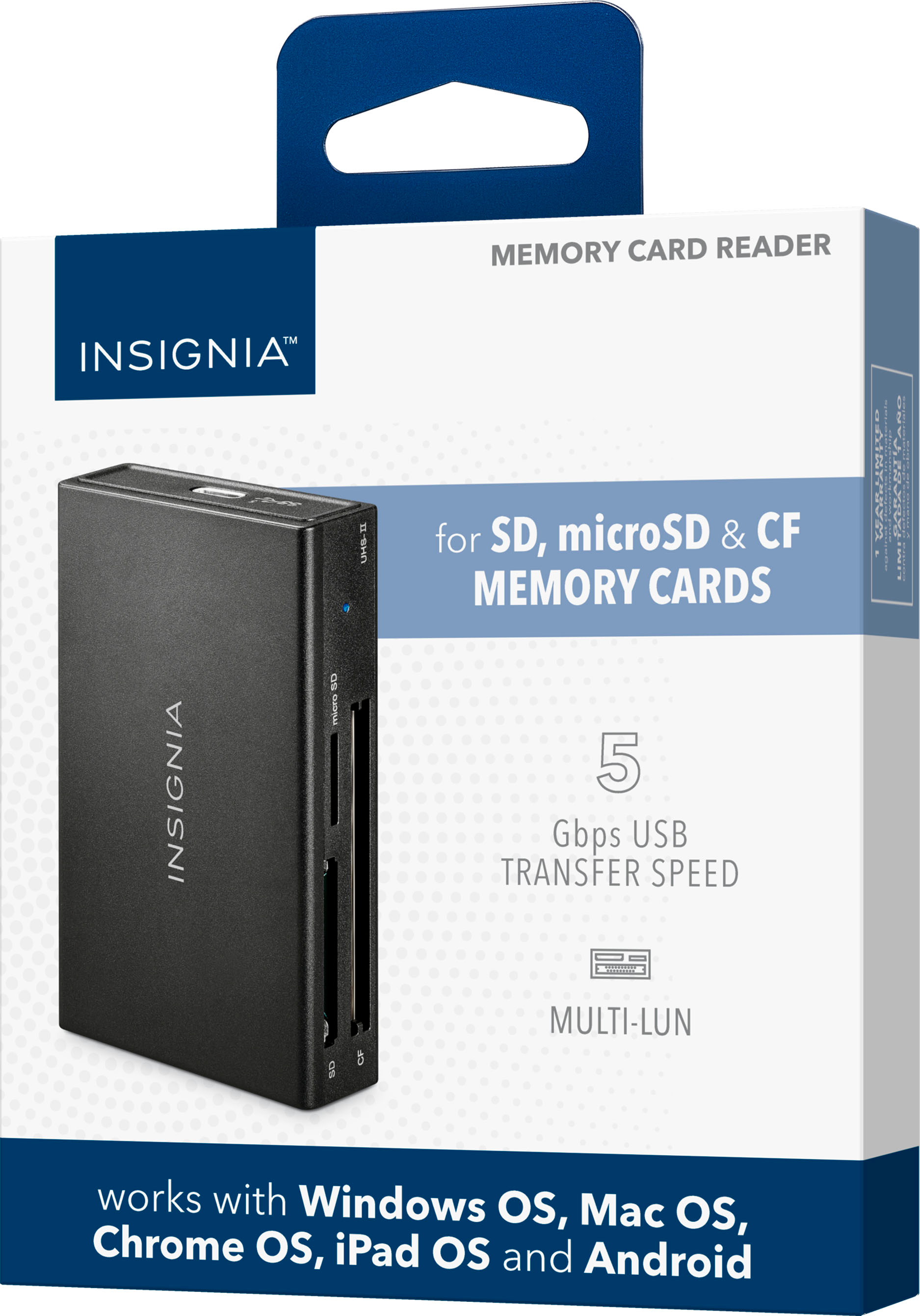 Insignia™ USB-C to SD, microSD and CompactFlash Memory Card Reader Black  NS-CRDAC1 - Best Buy