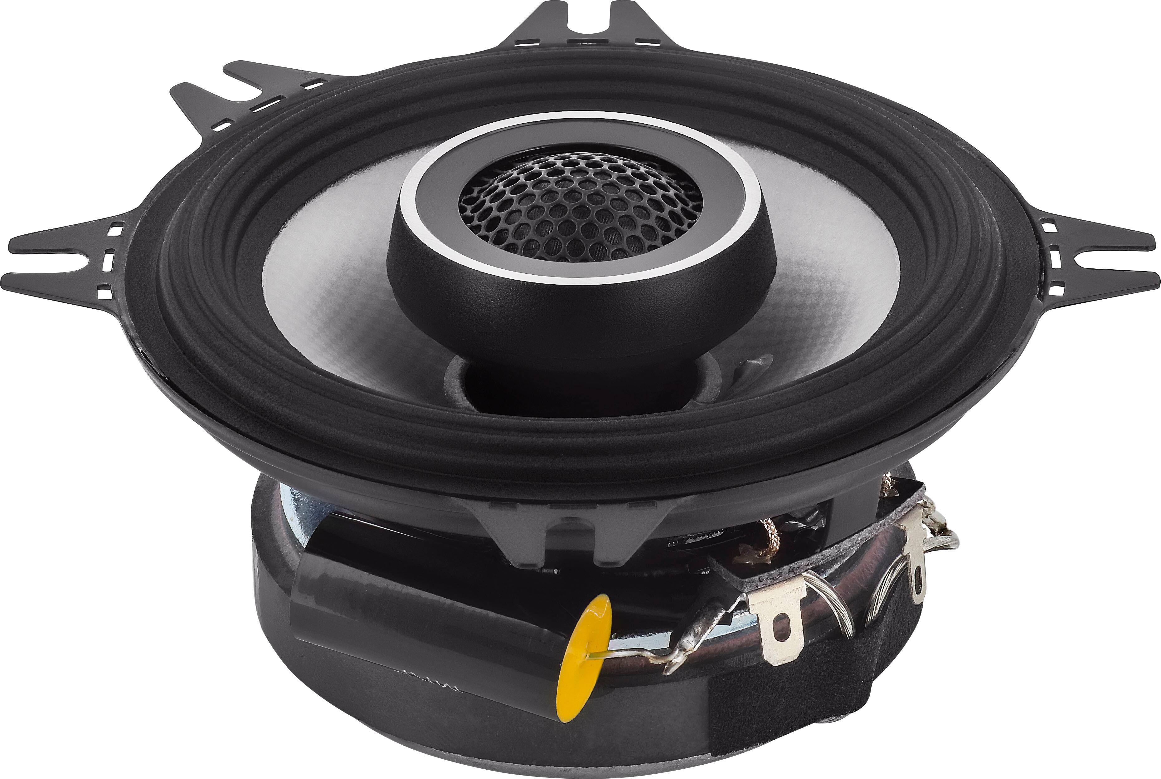 Angle. Alpine - S-Series 4" Hi-Resolution Coaxial Car Speakers with Glass Fiber Reinforced Cone (Pair) - Black.