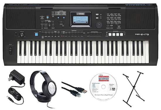 Yamaha PSR E373 EPS 61 Key Keyboard Pack with X Stand AC