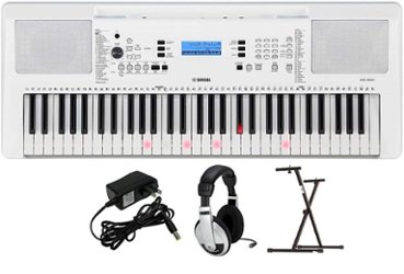 Yamaha PSR-E373 EPS 61-Key Keyboard Pack with X-Stand, AC Adapter,  Headphones, and Software Black YAM PSRE473 EPS - Best Buy
