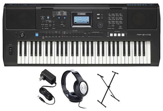 Yamaha PSRE473 EPS Full Size Keyboard with 61 Keys Black YAM PSRE473 PKS Best Buy