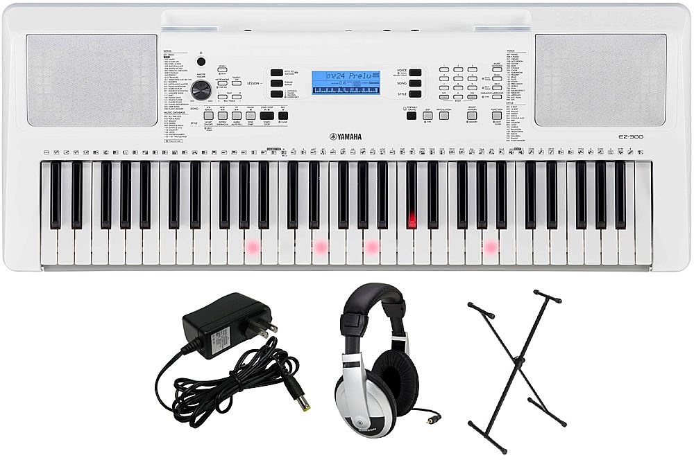 Yamaha EZ-300 PKS 61-Key Keyboard Pack with X-Stand, AC Adapter, and  Headphones Black YAM EZ300 PKS - Best Buy