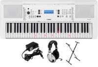 Yamaha - EZ-300 PKS 61-Key Keyboard Pack with X-Stand, AC Adapter, and Headphones - Black