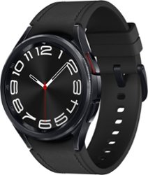 Samsung - Galaxy Watch6 Classic Stainless Steel Smartwatch 43mm BT - Black - Front_Zoom