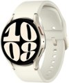 Front. Samsung - Galaxy Watch6 Aluminum Smartwatch 40mm LTE - Cream.