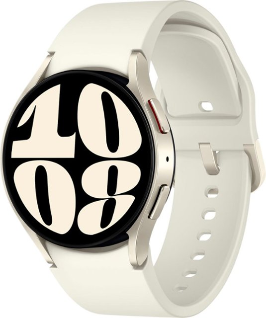 Front. Samsung - Galaxy Watch6 Aluminum Smartwatch 40mm BT - Cream.