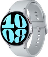 Samsung - Galaxy Watch6 Aluminum Smartwatch 44mm LTE - Silver - Front_Zoom
