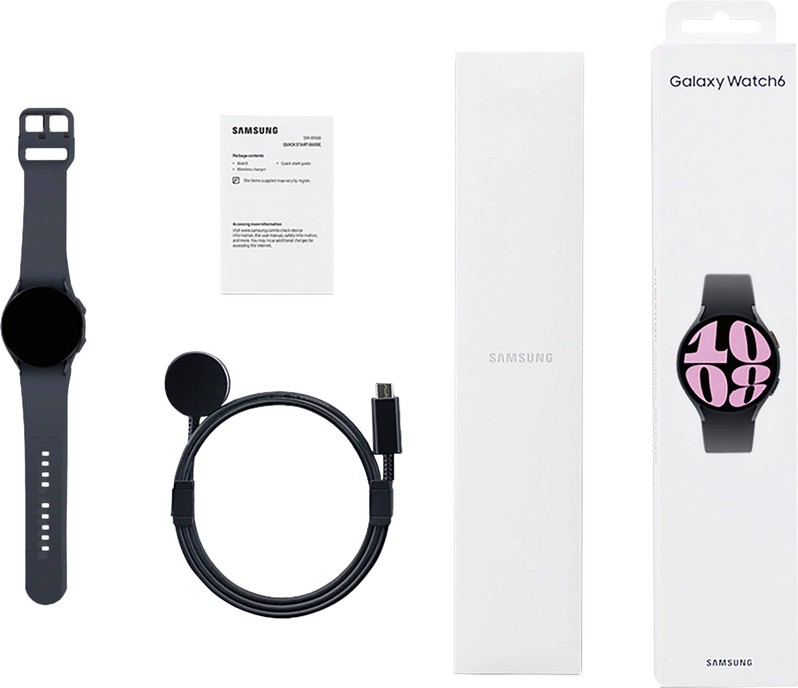 Samsung Galaxy Watch6 Aluminum Smartwatch - BT Buy Best Graphite SM-R930NZKAXAA 40mm