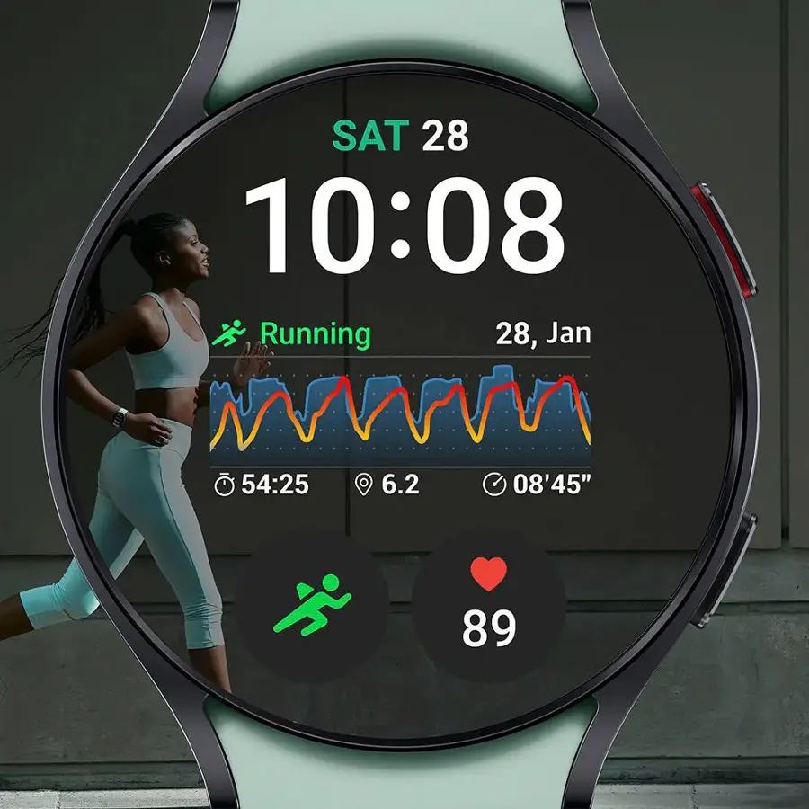 Alt View 17. Samsung - Galaxy Watch6 Aluminum Smartwatch 40mm BT - Graphite.
