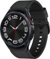 Front. Samsung - Galaxy Watch6 Classic Stainless Steel Smartwatch 43mm LTE - Black.