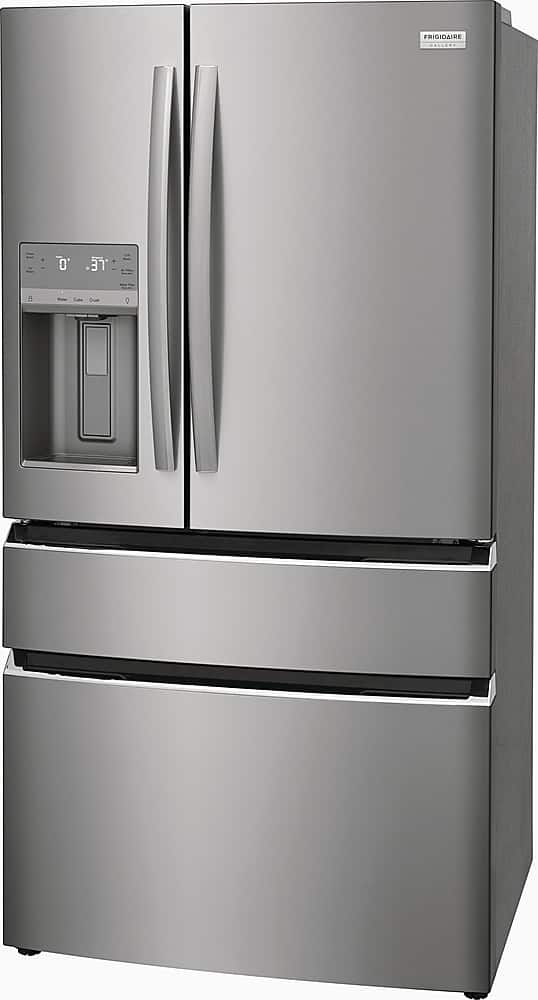Angle. Frigidaire - Gallery 26.3 Cu. Ft. 4-Door French Door Refrigerator - Stainless Steel.