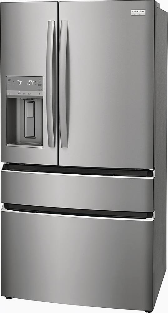 Angle. Frigidaire - Gallery 26.3 Cu. Ft. 4-Door French Door Refrigerator - Stainless Steel.