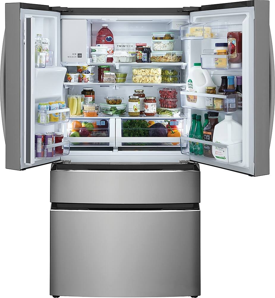 Alt View 2. Frigidaire - Gallery 26.3 Cu. Ft. 4-Door French Door Refrigerator - Stainless Steel.