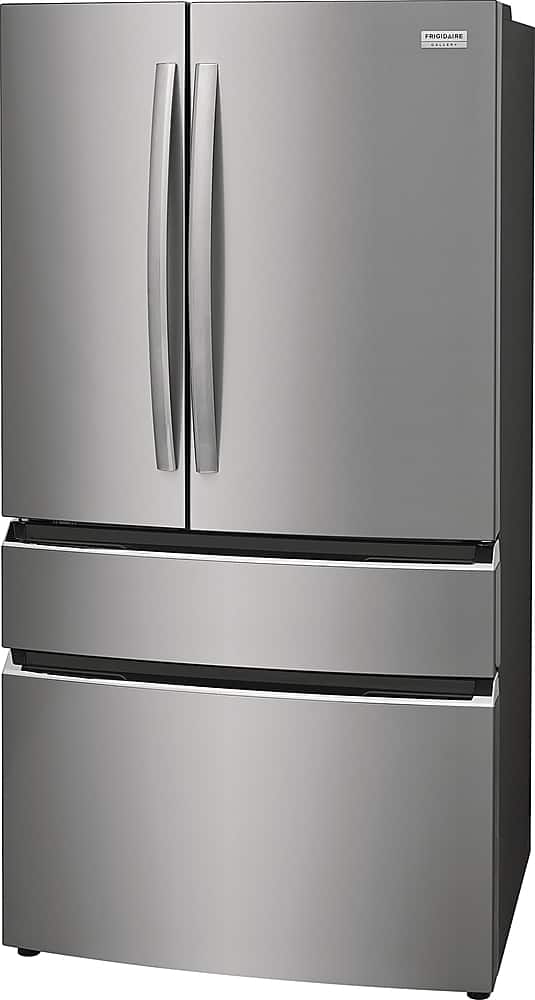 Angle. Frigidaire - Gallery 27.2 Cu. Ft. 4-Door French Door Refrigerator - Stainless Steel.