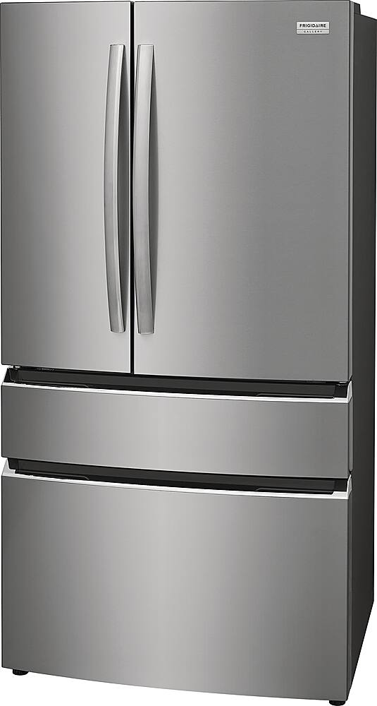 Angle. Frigidaire - Gallery 27.2 Cu. Ft. 4-Door French Door Refrigerator - Stainless Steel.