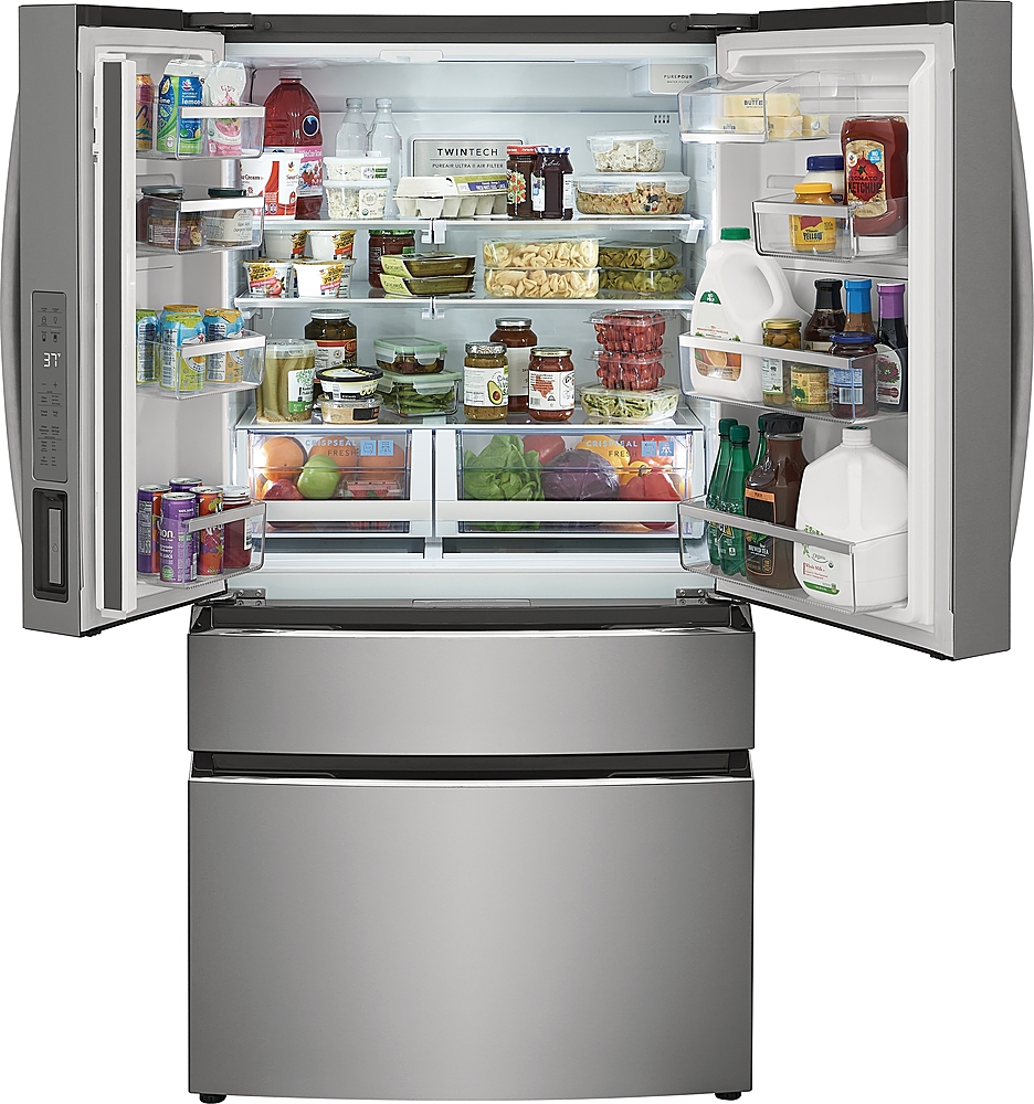 Alt View 2. Frigidaire - Gallery 27.2 Cu. Ft. 4-Door French Door Refrigerator - Stainless Steel.