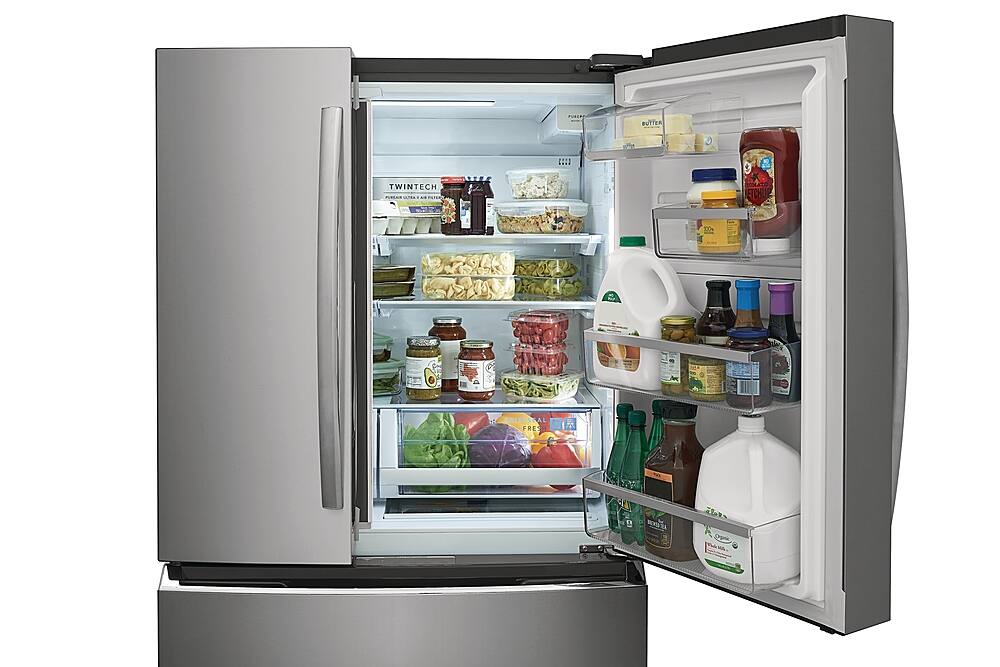 Alt View 3. Frigidaire - Gallery 27.2 Cu. Ft. 4-Door French Door Refrigerator - Stainless Steel.