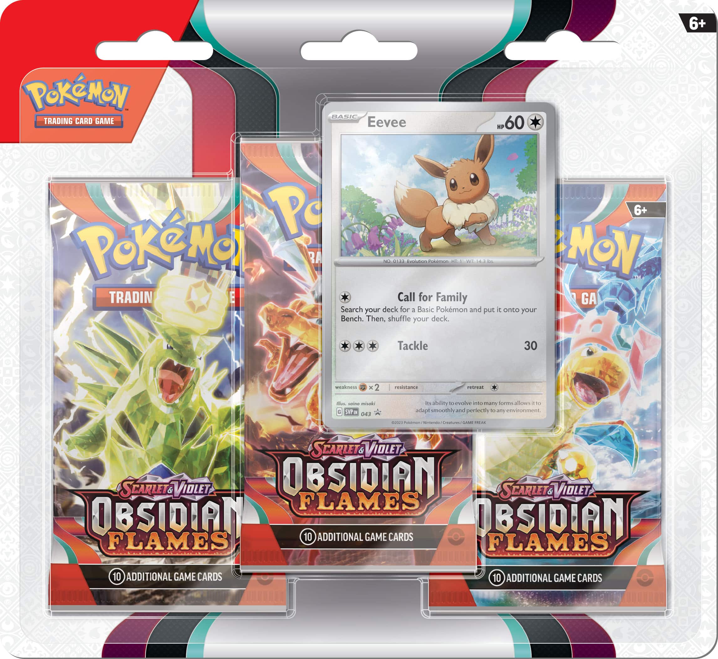 Alt View 11. Pokémon - Trading Card Game: Scarlet & Violet —Obsidian Flames 3pk Booster - Styles May Vary.
