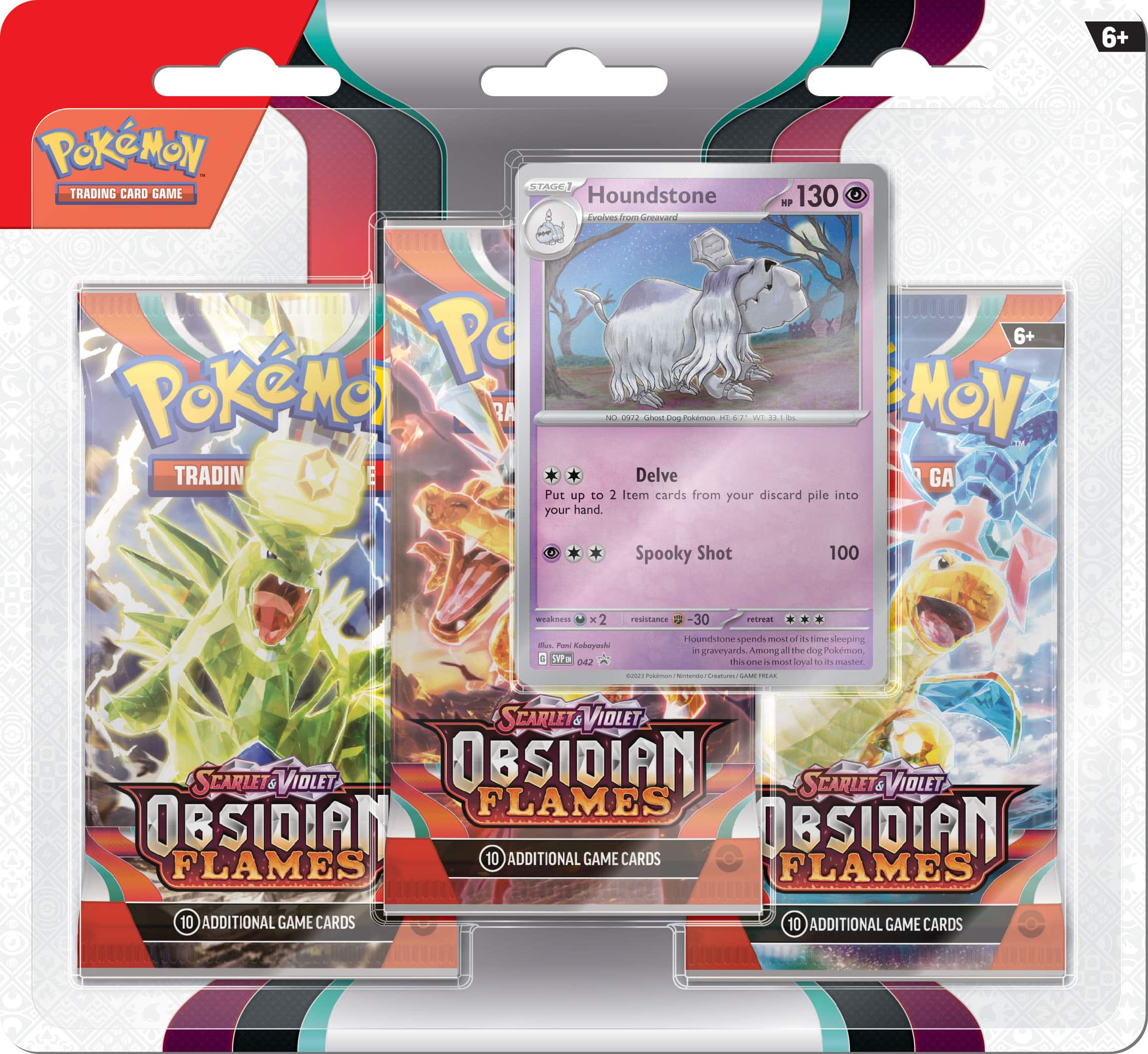 Alt View 12. Pokémon - Trading Card Game: Scarlet & Violet —Obsidian Flames 3pk Booster - Styles May Vary.